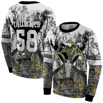 Personalized Minnesota Vikings Logo And Forest Silhouette AOP Sweatshirt - Moonbestprint