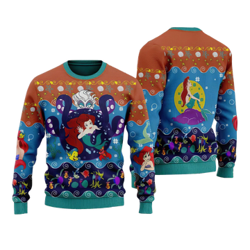 Ariel Princess Mermaid Xmas Ugly Sweater – Moonbestprint