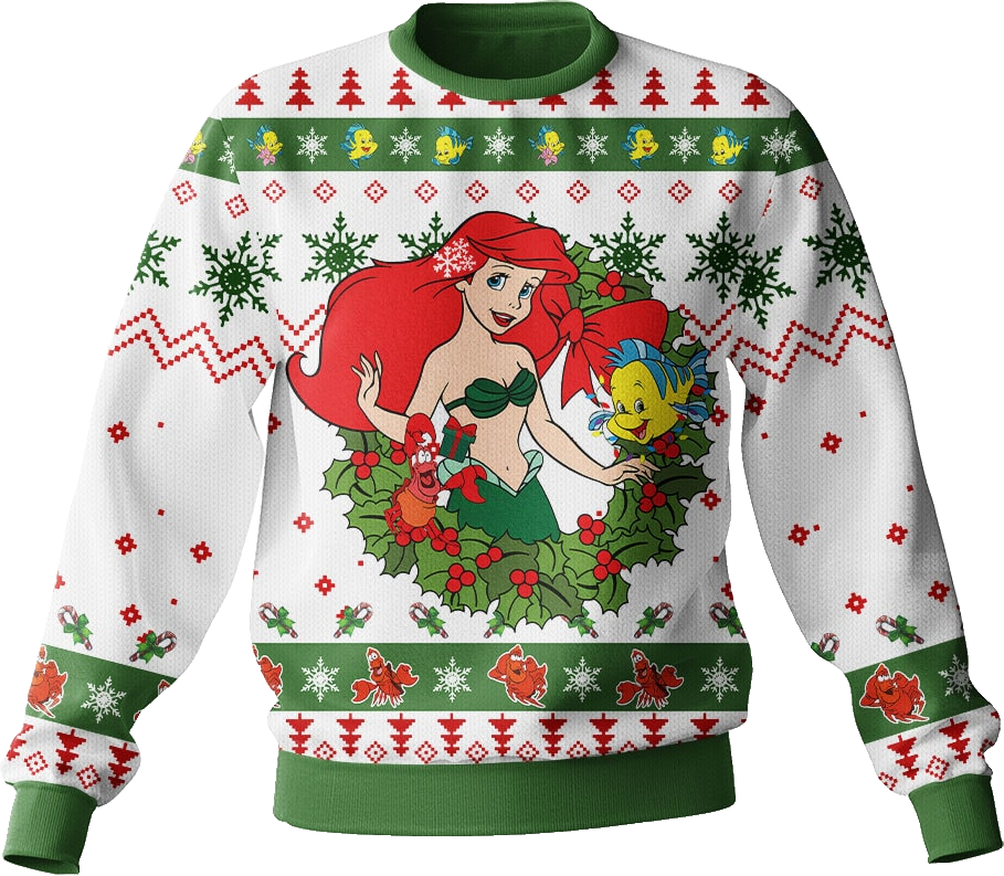 Ariel The little mermaid Disney Princess Christmas Ugly Sweater – Moonbestprint