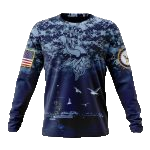 Personalized Minnesota Vikings Honor US Navy Veterans AOP Sweatshirt - Moonbestprint