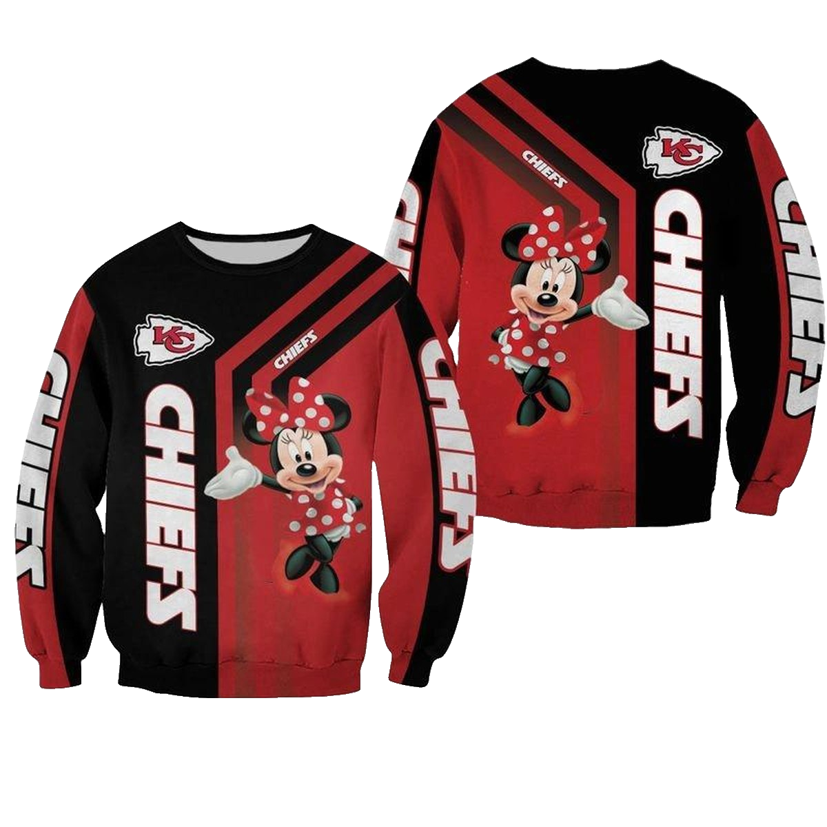 Kansas City Chiefs With Minnie Aop Sweatshirtâ  - Moonbestprint