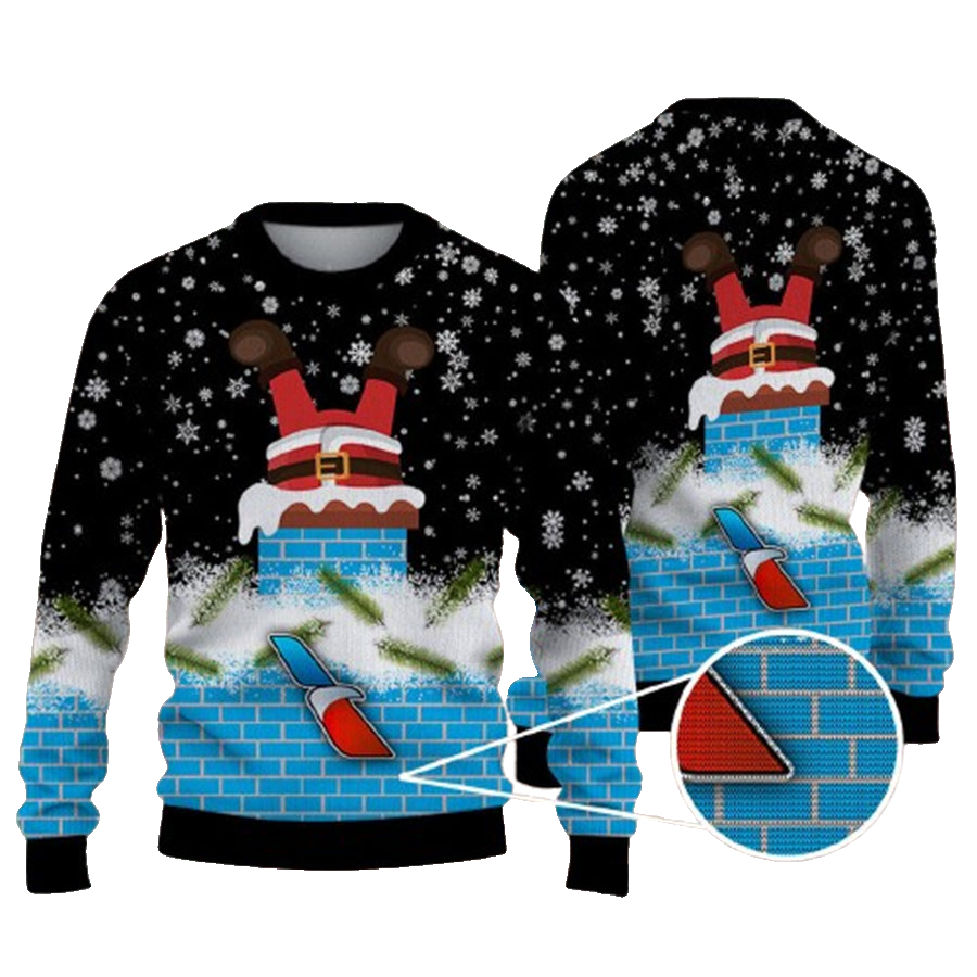 American Airlines Logo Santa Funny Ugly Christmas Sweater – Moonbestprint