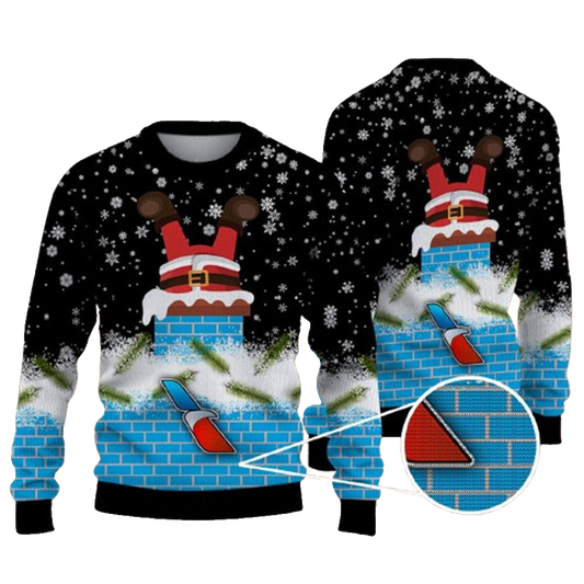 American Airlines Logo Santa Funny Ugly Christmas Sweater – Moonbestprint