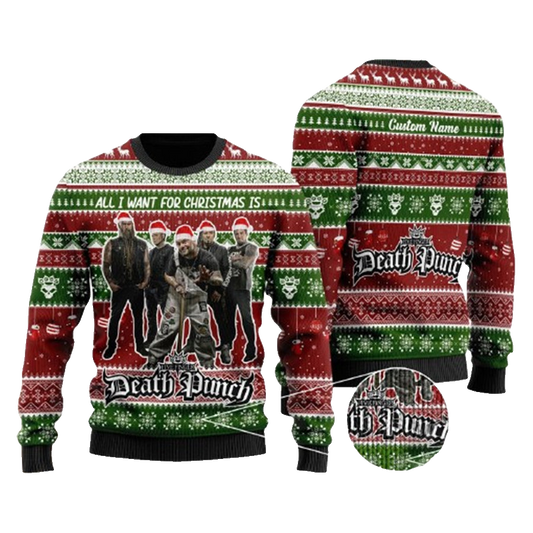 All I Want For Is Five Finger Death Punch Xmas Ugly Christmas Sweater – Moonbestprint