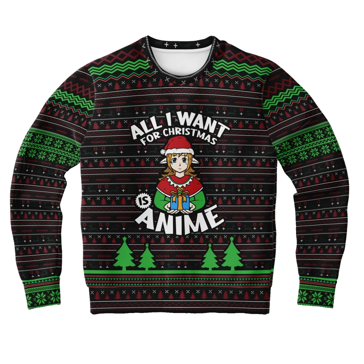 All I Want for Christmas is Anime Ugly Christmas Sweater – Moonbestprint
