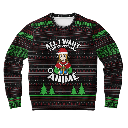 All I Want for Christmas is Anime Ugly Christmas Sweater – Moonbestprint