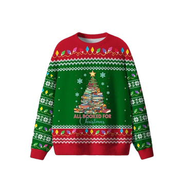 All Booked For Christmas Ugly Sweater 2026 Christmas - Moonbestprint