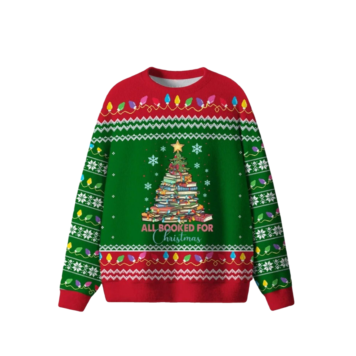 All Booked For Christmas Ugly Sweater 2026 Christmas - Moonbestprint