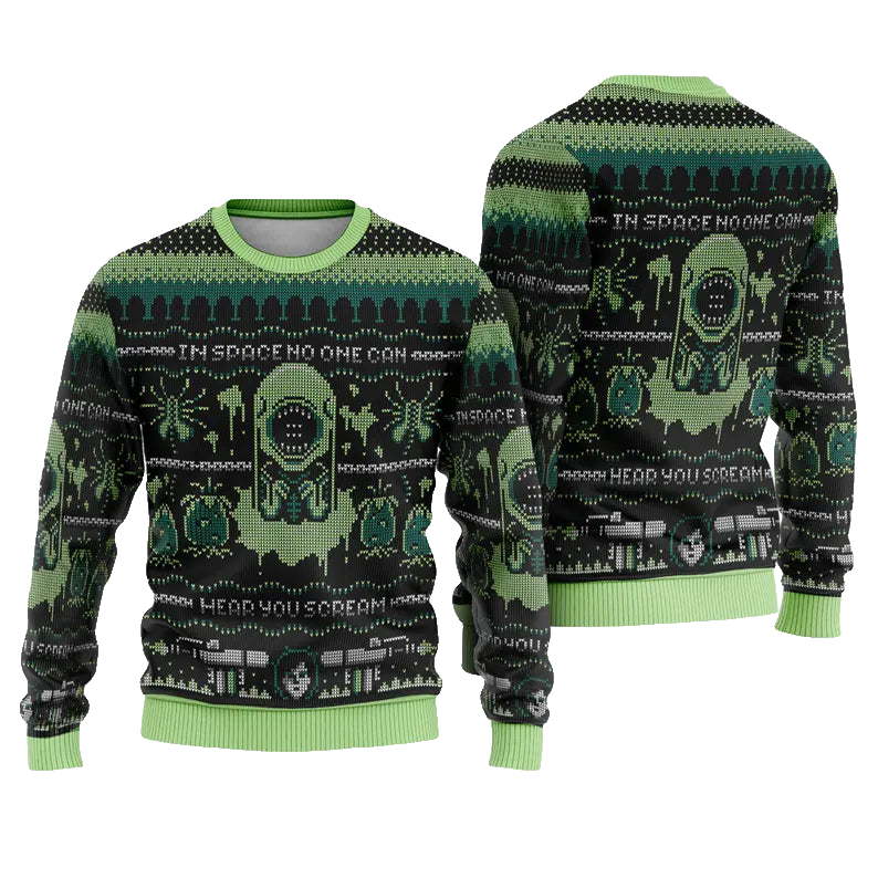 Alien Xenomorph Ugly Christmas Sweater – Moonbestprint