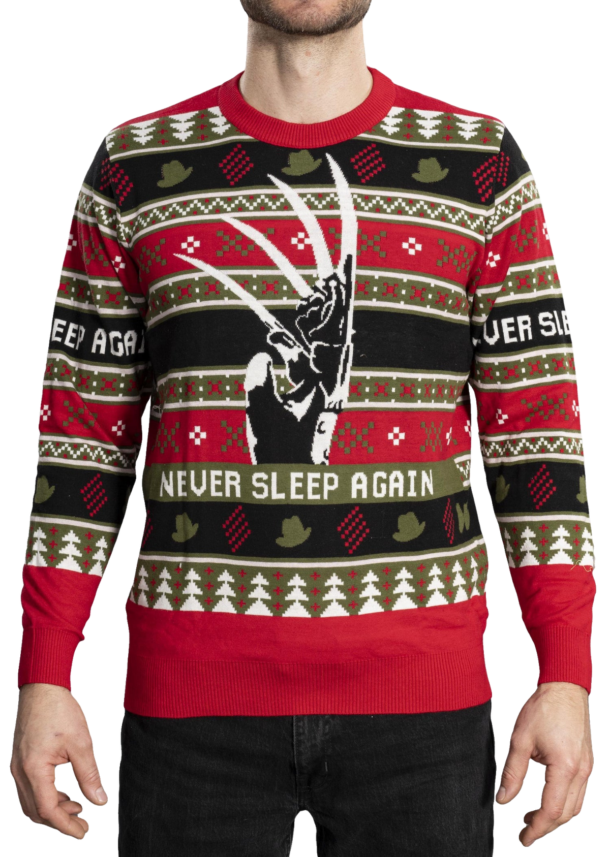 A Nightmare on Elm Street Freddy Krueger Never Sleep Again Ugly Christmas Sweater – Moonbestprint
