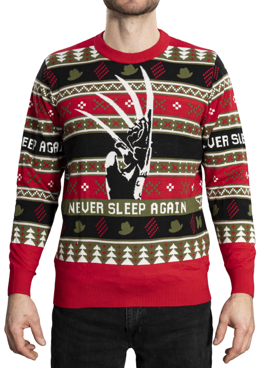 A Nightmare on Elm Street Freddy Krueger Never Sleep Again Ugly Christmas Sweater – Moonbestprint