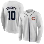 Personalized Chicago Bears Sporty Stripe White AOP Sweatshirt - Moonbestprint