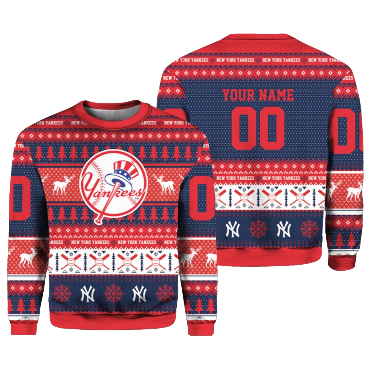 2026 Yankees Baseball Ugly Christmas Sweater - Moonbestprint