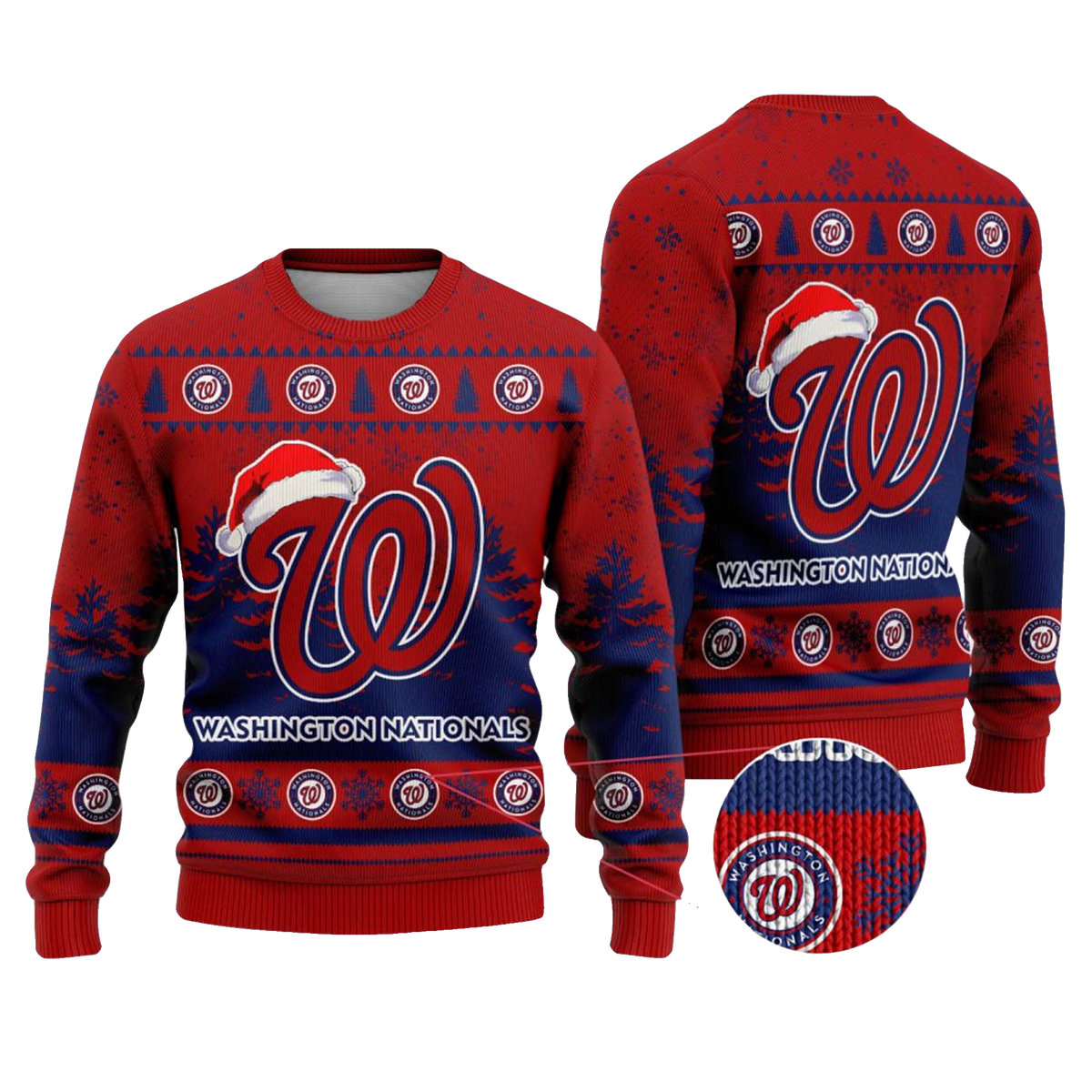 2025 Washington Nationals Snowflakes Christmas Ugly Sweater – Moonbestprint