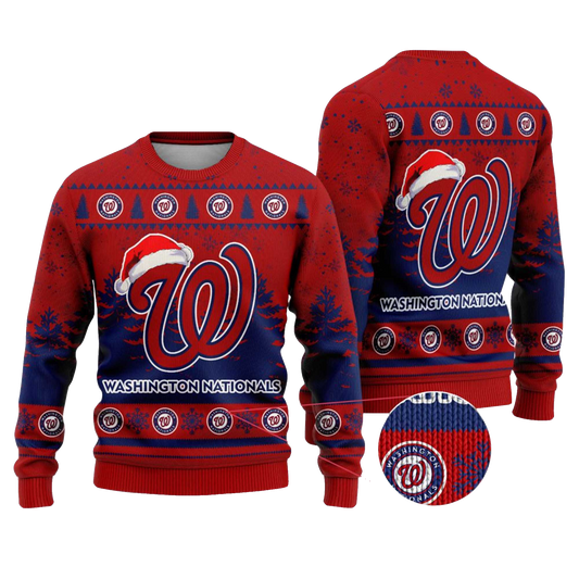 2025 Washington Nationals Snowflakes Christmas Ugly Sweater – Moonbestprint