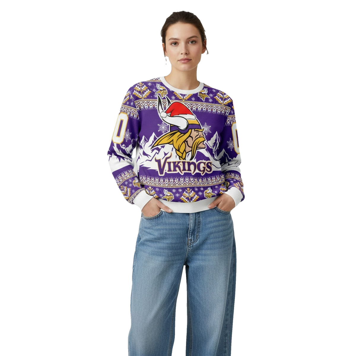 2026 Vikings Custom Ugly Christmas Sweater - Moonbestprint