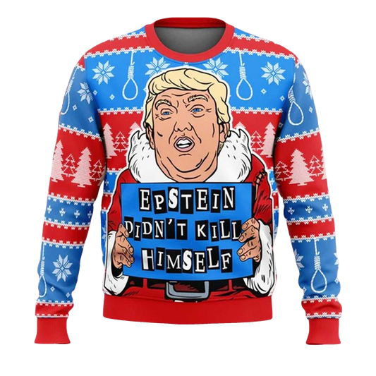 2026 Trump Epstein Didn’t Kill Himself Ugly Christmas Sweater Moonbestprint