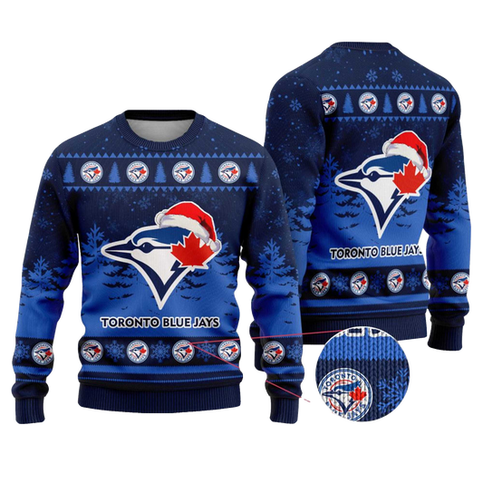 2025 Toronto Blue Jays Snowflakes Christmas Ugly Sweater – Moonbestprint