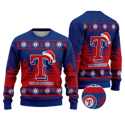 2025 Texas Rangers Snowflakes Christmas Ugly Sweater – Moonbestprint