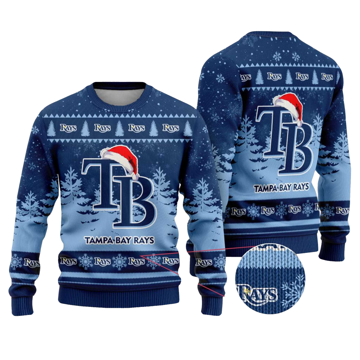 2025 Tampa Bay Rays Snowflakes Christmas Ugly Sweater – Moonbestprint