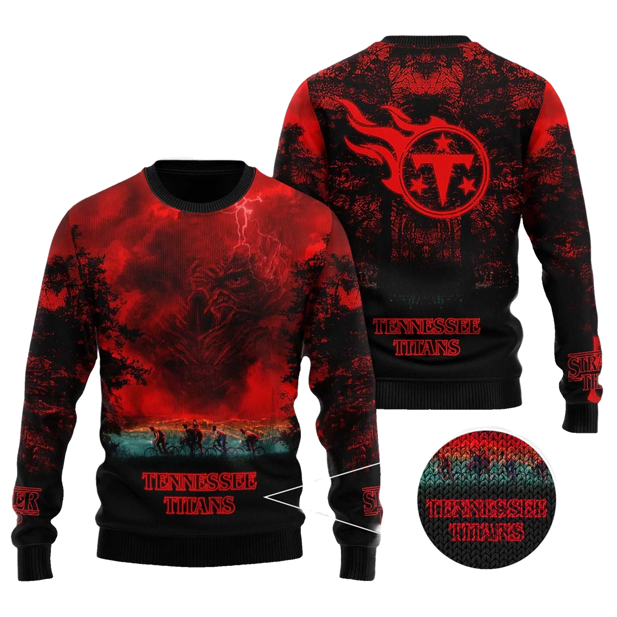 2025 Tennessee Titans Stranger Things Ugly Sweater – Moonbestprint