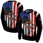 Chicago Bears American Pride Black AOP Sweatshirt - Moonbestprint