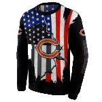 Chicago Bears American Pride Black AOP Sweatshirt - Moonbestprint