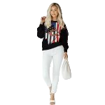 Chicago Bears American Pride Black AOP Sweatshirt - Moonbestprint