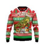 2025 T-Rex Bells-All The Way Christmas Ugly Sweater – Moonbestprint