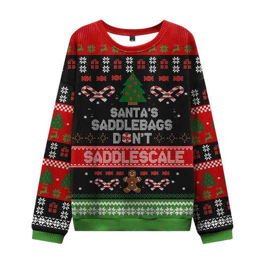 2026 Santa's Saddlebags Don't Saddlescale Ugly Christmas Sweater Moonbestprint