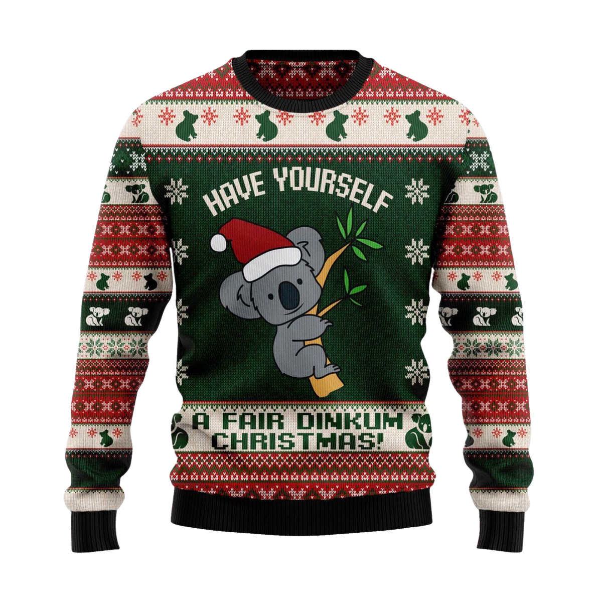 2026 Santa Koala Christmas Ugly Sweater Moonbestprint