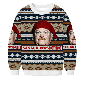 2026 Santa Knows Nothing Christmas Ugly Sweater Moonbestprint