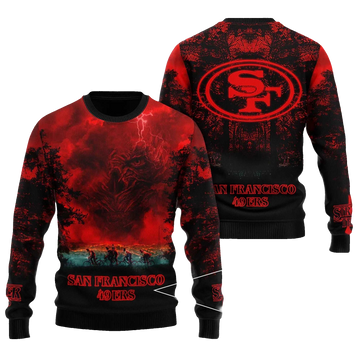 2025 San Francisco 49ers Stranger Things Ugly Sweater – Moonbestprint