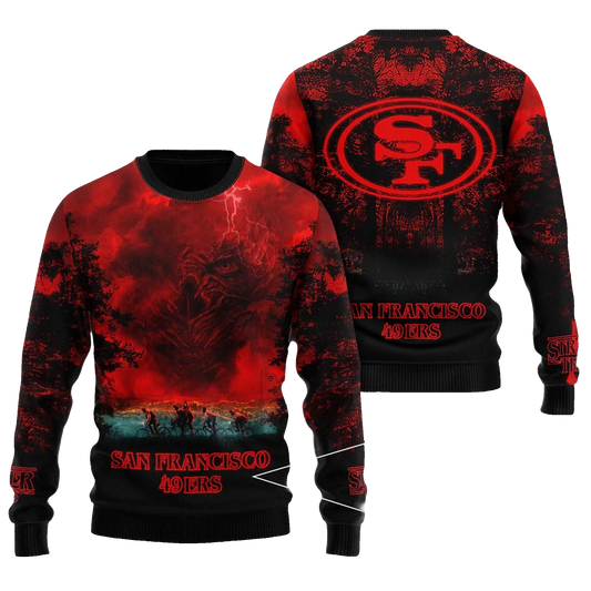 2025 San Francisco 49ers Stranger Things Ugly Sweater – Moonbestprint