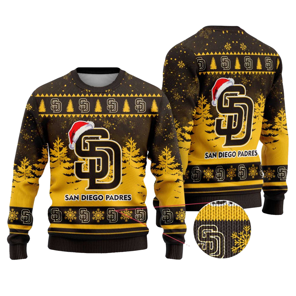 2025 San Diego Padres Snowflakes Christmas Ugly Sweater – Moonbestprint