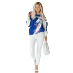 Buffalo Bills Dynamic Slash Blue White AOP Sweatshirt - Moonbestprint