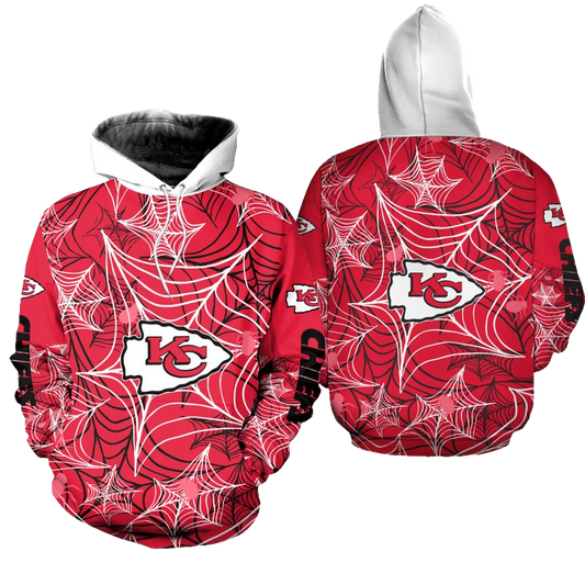 Kansas City Chiefs Sspiderweb Halloween Hoodie Zip Up Hoodie Fleece Nla027810 - Moonbestprint