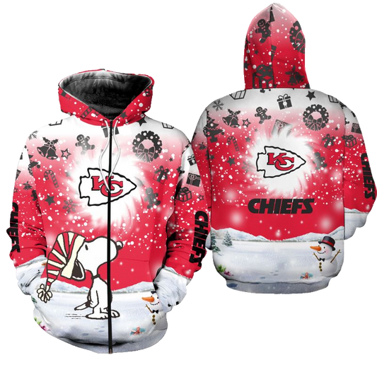Kansas City Chiefs Xmas Snp Hoodie Zip Up Hoodie Nla028810 - Moonbestprint