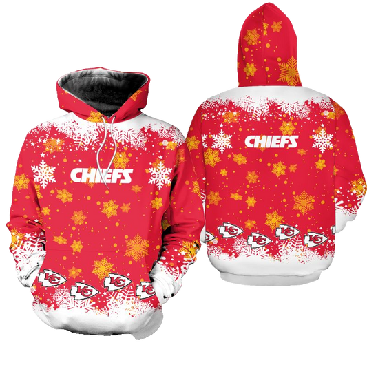 Kansas City Chiefs Christmas Pattern Hoodie Zip Up Hoodie Nla034210 - Moonbestprint