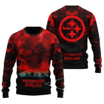 2025 Pittsburgh Steelers Stranger Things Ugly Sweater – Moonbestprint