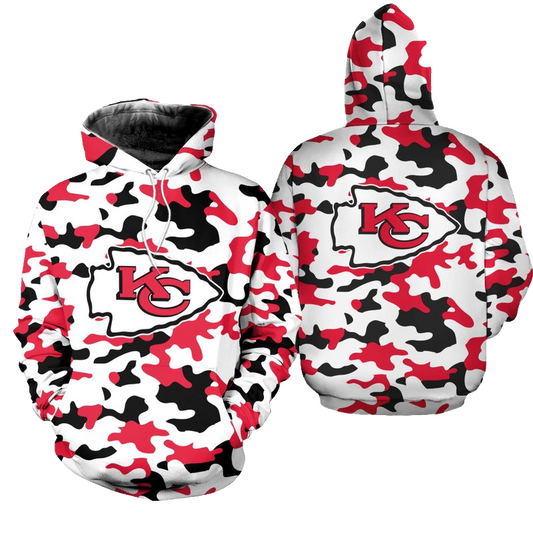 Kansas City Chiefs Camo Patterns Limited Edition Hoodie Zip Hoodie Size New055810 - Moonbestprint