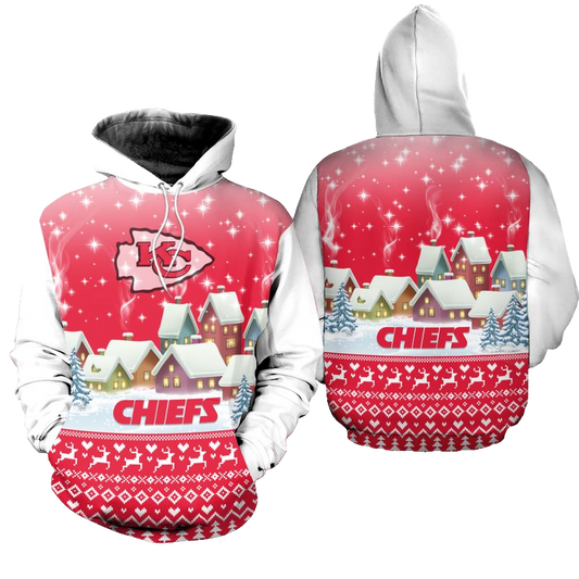 Kansas City Chiefs Christmas Pattern Hoodie Zip Up Hoodie Nla038110 - Moonbestprint