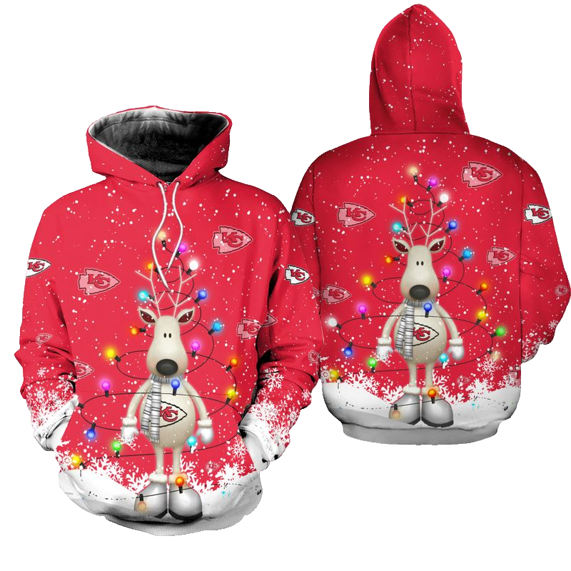 Kansas City Chiefs Christmas Pattern Limited Edition Unisex Hoodie Zip Up Hoodie Fleece Zip Hoodie New060510 - Moonbestprint