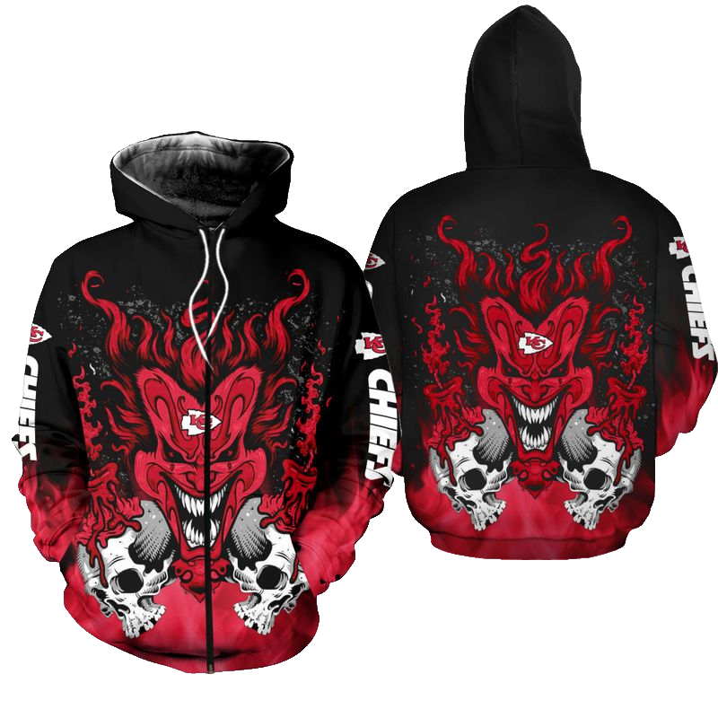 Kansas City Chiefs Clown Halloween Hoodie Zip Up Hoodie Nla025810 - Moonbestprint