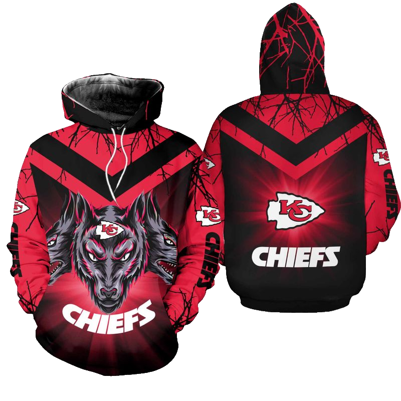 Kansas City Chiefs Halloween Wolf Hoodie Zip Up Hoodie Fleece Nla028310 - Moonbestprint