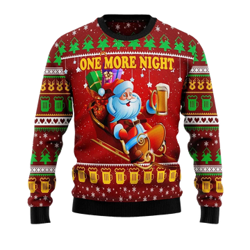 2026 One More Night Ugly Christmas Sweater Moonbestprint