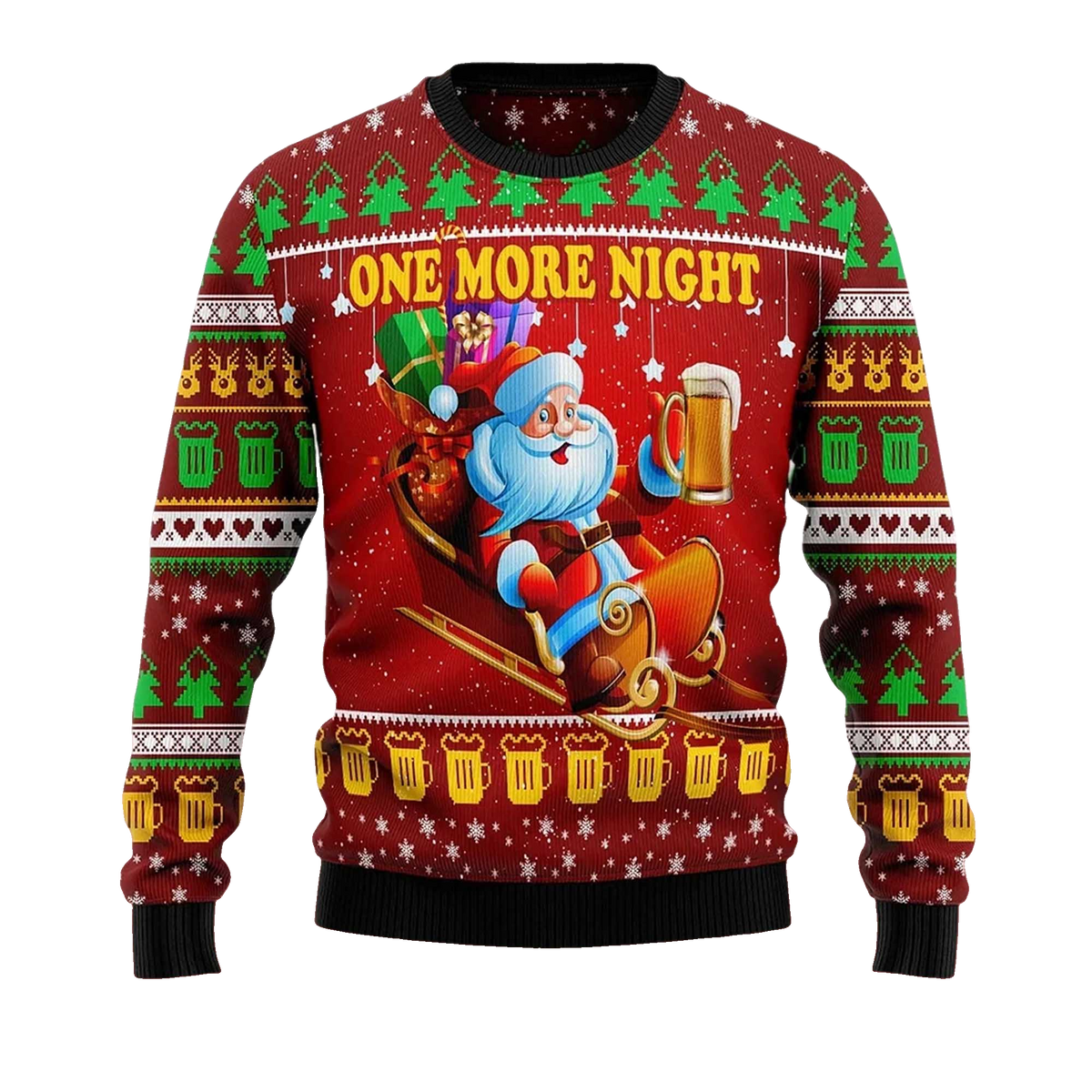 2026 One More Night Ugly Christmas Sweater Moonbestprint