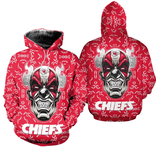 Kansas City Chiefs Halloween Clown Edition Unisex Hoodie Zip Up Hoodie New044810 - Moonbestprint