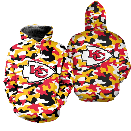 Kansas City Chiefs Camo Pattern Limited Edition Hoodie And Legging Unisex Size New066610 - Moonbestprint