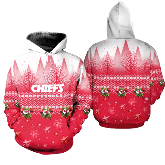 Kansas City Chiefs Christmas Pattern Hoodie Zip Up Hoodie Nla032410 - Moonbestprint
